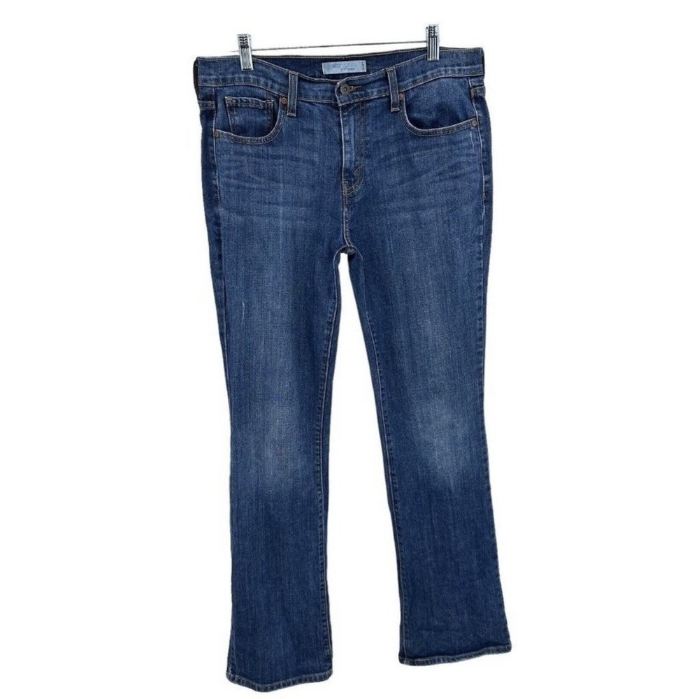 Levis 515 Bootcut Jeans Dark Wash Flap Pocket Studded Denim Blue Womens 10 L